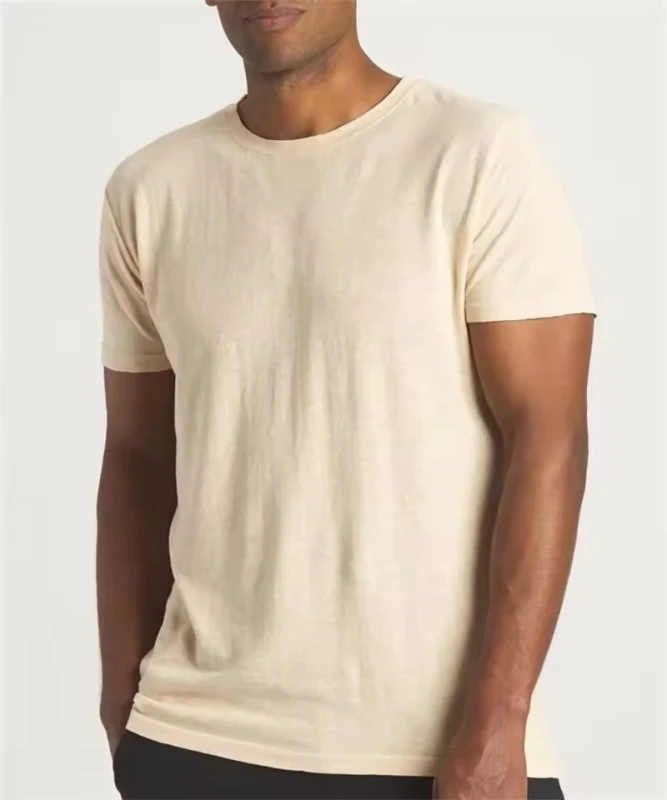 Custom-Logo-Printing-200-GSM-100-Polyester-Crew-Neck-Casual-Quick-Dry-Solid-Color-Short-Sleeve-Blanks-T-Shirts-for-Men-1