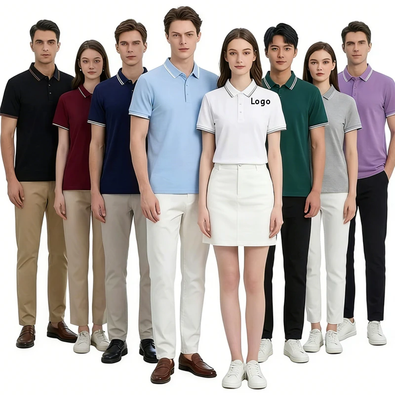 Custom-Logo-Printing-Business-Enterprise-Staff-Polo-Shirts-Teamwear-Work-Uniform-100-Cotton-Solid-Color-Men-Women-Polo-T-shirts