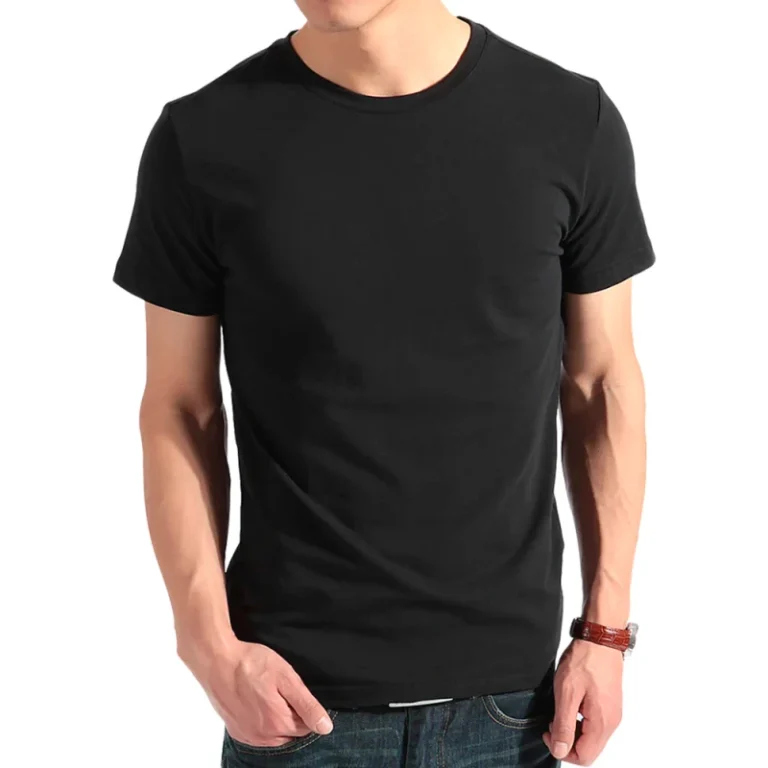 Custom-Logo-Round-Cotton-Designs-Short-Sleeve-Plus-Size-Mens-T-Shirts-1