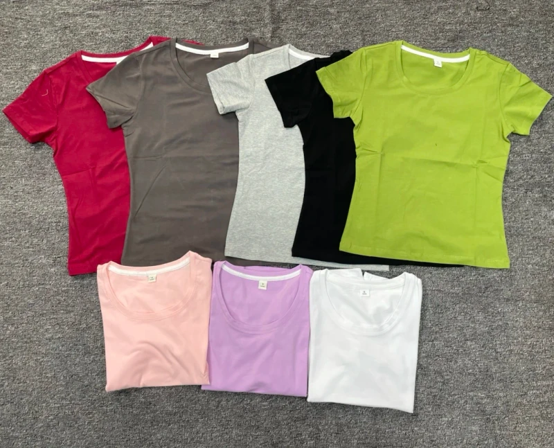 Custom-Logo-Slim-Fit-Summer-Casual-Cropped-Top-Womens-Round-Neck-Fitted-Baby-Tee-T-Shirts-for-Girls