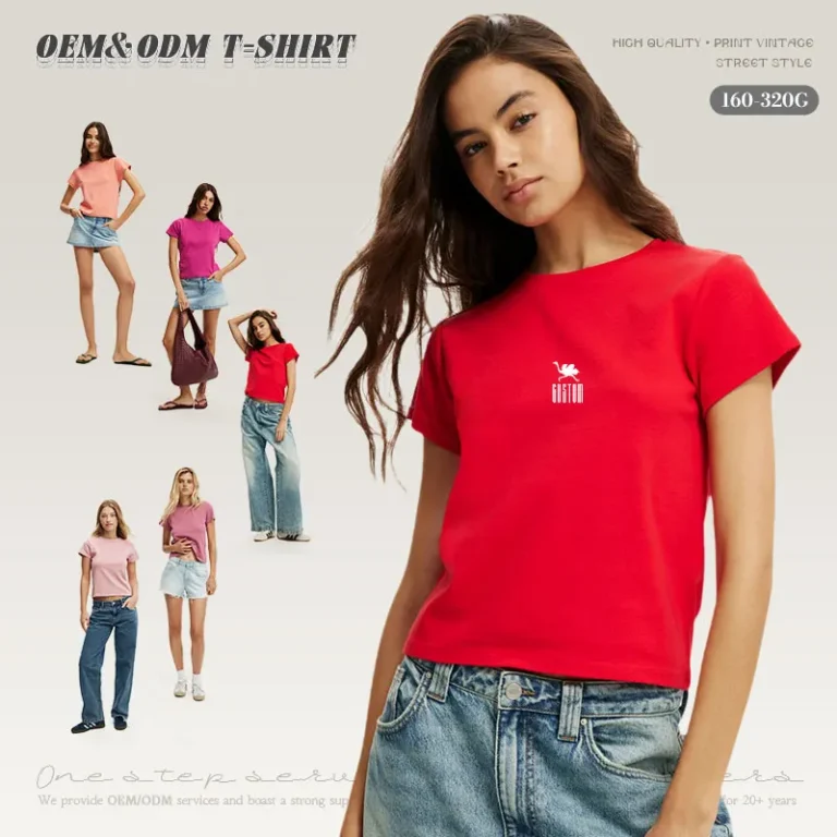 Custom-Logo-Soft-Crop-Blank-Red-Short-Sleeve-Baby-Tee-95-Cotton-5-Elastane-Premium-T-shirts-Boxy-Cropped-T-shirts