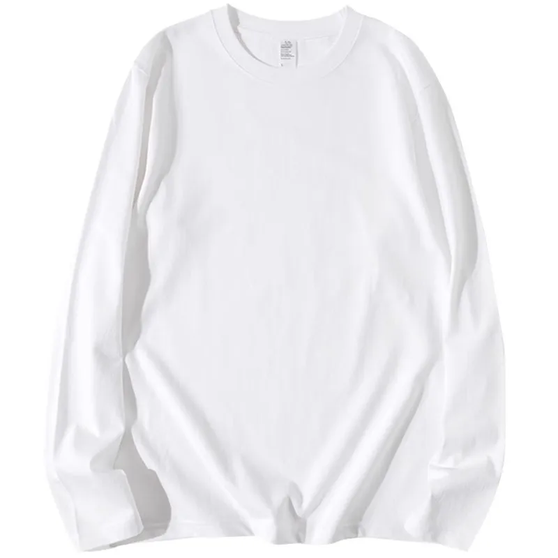 Custom-Logo-Solid-Color-Cotton-Round-Neck-Womens-Long-Sleeved-T-shirt-Round-Neck-Casual-Top-T-shirt-for-Wearing