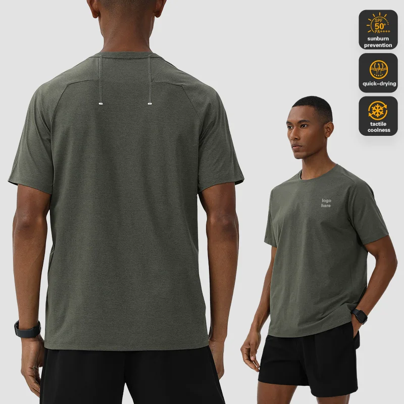 Custom-Logo-Streetwear-High-Quality-Lightweight-155G-100-Polyester-Tshirt-Sport-Running-T-Shirts-Men-Gym-T-shirt
