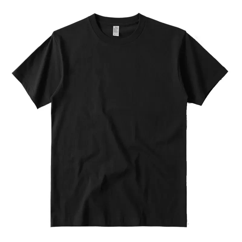 Custom-Logo-Summer-New-Design-230GSM-Heavy-Weight-100-Cotton-Black-White-Mens-Plain-T-Shirts-Daily-Casual-T-Shirts