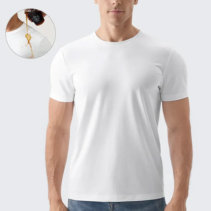Custom-Logo-Water-Stain-Repellent-Garments-Anti-Dirty-Oil-Mens-Casual-Working-Soft-Minimalist-Crew-Neck-T-Shirt-Knitted-Garment