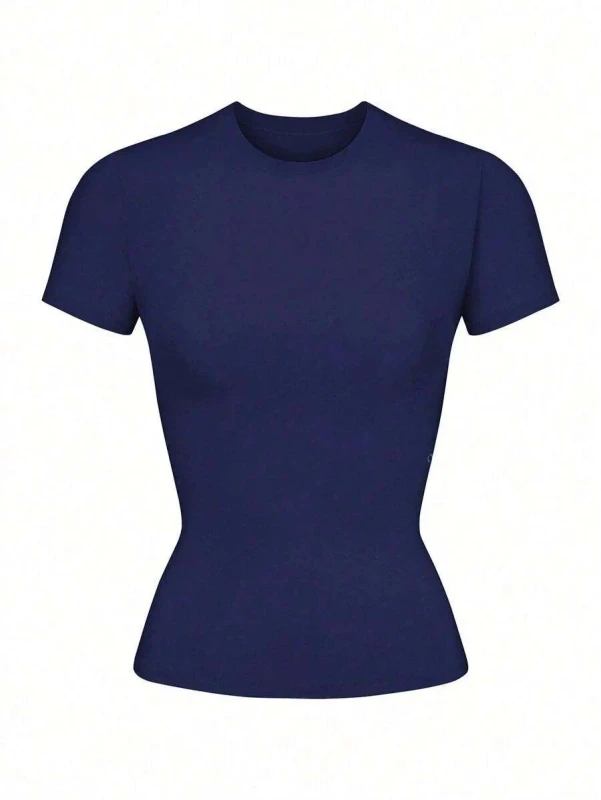 Custom-Logo-Womens-T-shirts-210gsm-Crop-Ladies-Plain-Sexy-Fitted-Blank-Shirt-Basic-Boxy-Solid-Skinny-T-shirt-D196