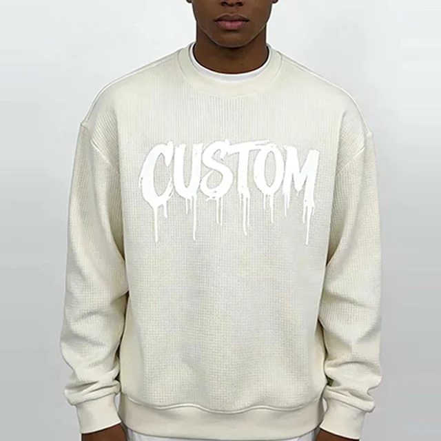 Custom-Long-Sleeve-Mens-T-Shirt-Waffle-for-Men-Organic-Cotton-Tee-Shirt-Top-Sustainable-Mens-T-Shirt-Waffle-Shirts