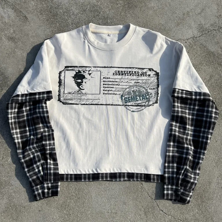 Custom-Long-Sleeve-Shirts-Printed-Graphic-Oversized-Distressed-T-Shirt-Heavy-Weight-Cotton-Plaid-Double-Layer-Long-Sleeve-T-Shirt