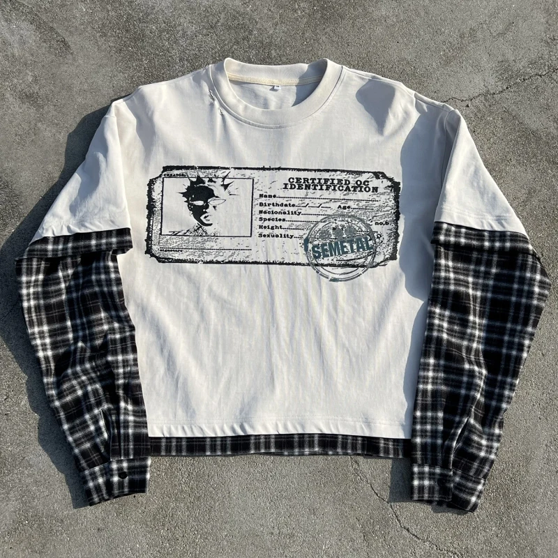 Custom-Long-Sleeve-Shirts-Printed-Graphic-Oversized-Distressed-T-Shirt-Heavy-Weight-Cotton-Plaid-Double-Layer-Long-Sleeve-T-Shirt