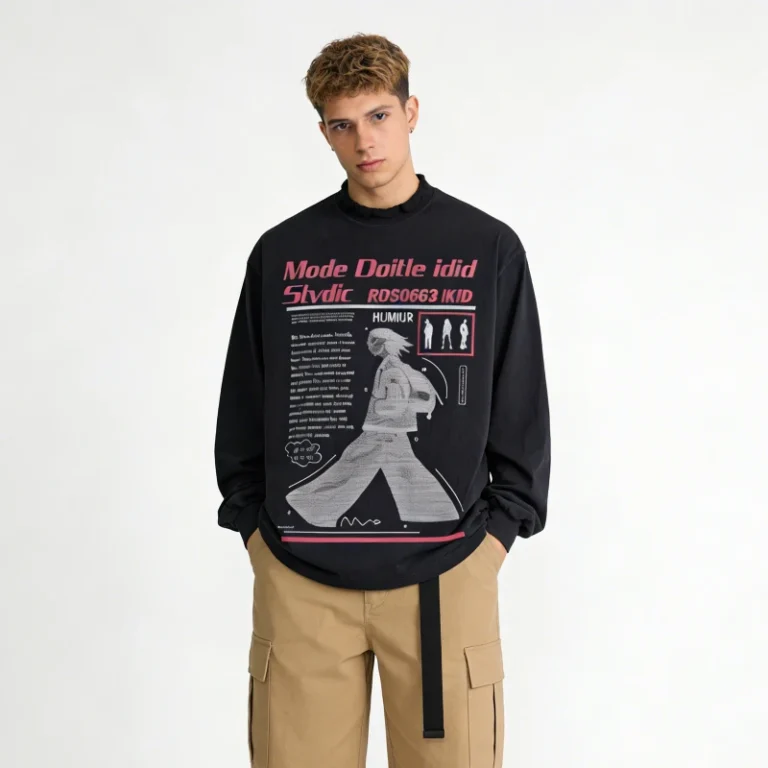 Custom-Long-Sleeve-T-Shirt-for-Men-High-Quality-100-Cotton-340gsm-Knitted-Fabric-Digital-DTG-Print-Customizable-Design