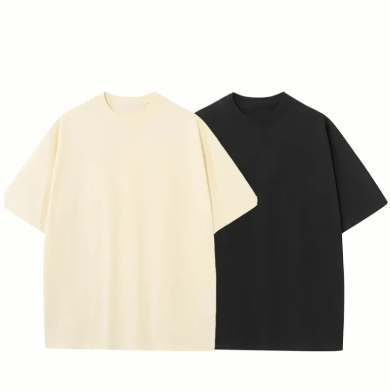 Custom-Luxury-Tshirts-Mens-Cotton-Tshirt-Streetwear-Oversized-Rib-Crewneck-Drop-Shoulder-Heavyweight-280gsm-T-Shirt-For-Men