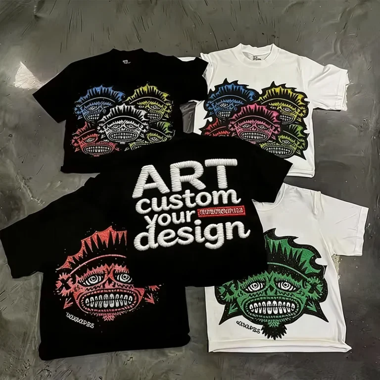 Custom-Manufacturers-Premium-Cotton-Artistic-Graphic-DTG-Print-Streetwear-Tee-Oversized-Heavyweight-Cartoon-Graffiti-Men-T-Shirt