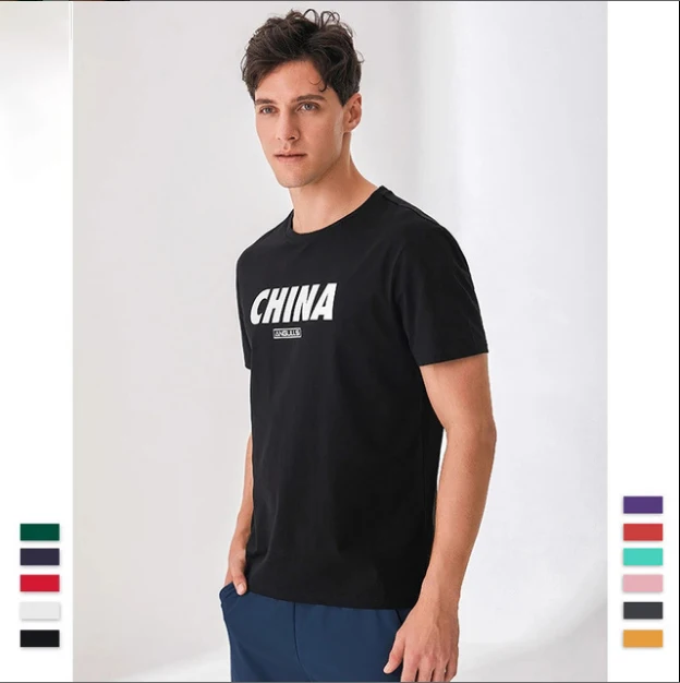 Custom-Men-Tshirt-Basic-Plain-100-Cotton-Short-Sleeve-O-Neck-Blank-Printing-logo-Men-T-Shirt