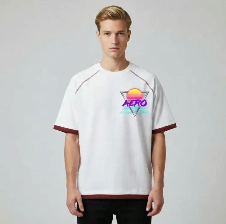 Custom-Mens-100-Cotton-T-Shirt-200gsm-Short-Sleeve-Casual-Solid-Blank-Knitted-Jersey-with-Contrast-Trim