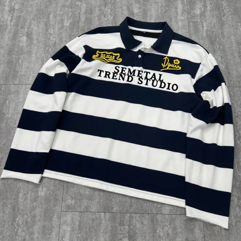 Custom-Mens-Cotton-Stripe-Button-up-Long-Sleeve-T-Shirt-Mens-Polo-Shirts-with-Embroidery-Logo