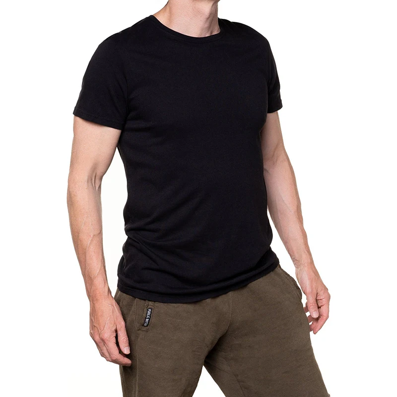 Custom-Mens-Eco-Friendly-Bamboo-Viscose-100-Cotton-T-Shirt-Breathable-Anti-Pilling-Crew-Neck-in-White