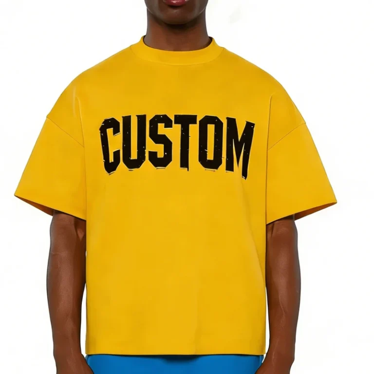 Custom-Mens-Oversized-Cropped-T-Shirt-Boxy-Fit-100-Cotton-230Grams-Distress-And-Digital-Printing-Designer-Tshirt