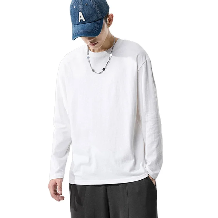 Custom-Mens-Oversized-Plain-Long-Sleeve-T-Shirt-Round-Neck