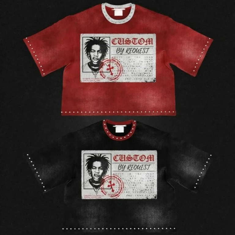Custom-Mens-Ribneck-T-Shirt-Streetwear-Boxy-Fit-Rhinestone-T-Shirt-Oversized-Top-Cotton-Graphic-Tee-Vintage-Wash-T-Shirt