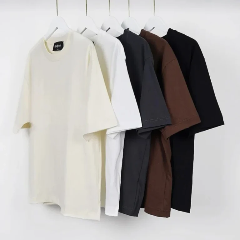 Custom-Mens-Round-Crew-Neck-T-Shirts-Blank-Eco-Friendly-100-Cotton-Knitted-Vintage-for-Daily-Casual-Summer-1