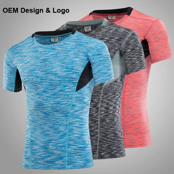 Custom-Mens-Solid-Knitted-100-Polyester-Breathable-Short-Sleeve-Gym-Sport-Running-Fitness-T-Shirt