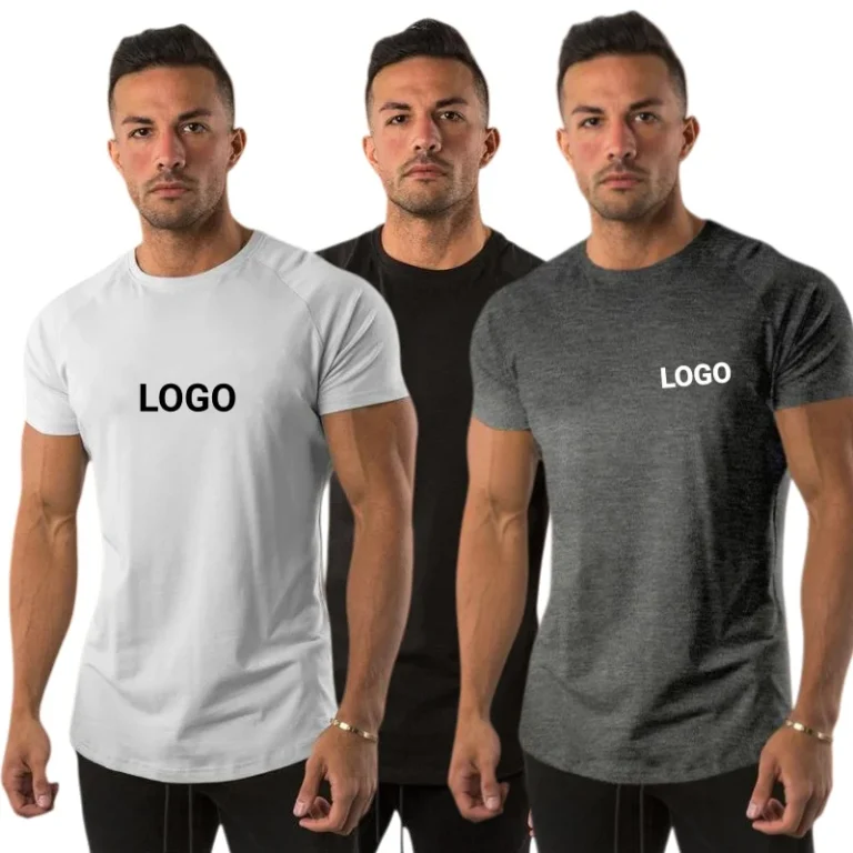 Custom-Mens-Workout-Sports-T-shirt-Summer-Running-Fitness-Sports-Short-sleeved-Neck-Breathable-Solid-Color-Casual-Top