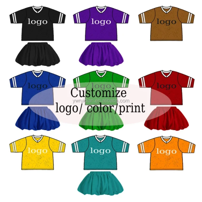 Custom-Mesh-T-Shirt-Bubble-Skirt-Sportswear-2-Sets-Summer-Cute-Girls-Baseball-Outfit-Girls-Casual-Clothing
