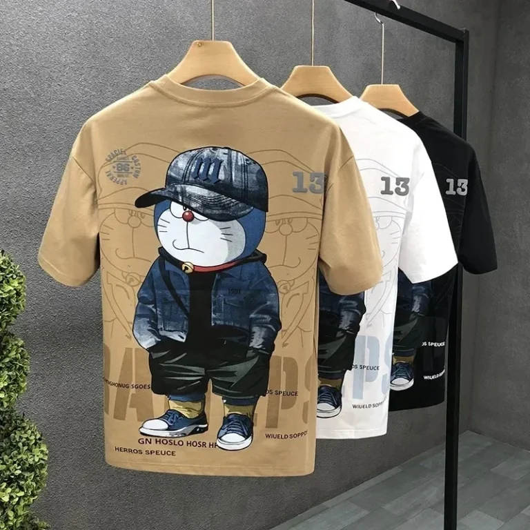 Custom-OEM-100-Cotton-Jersey-280g-Silk-Screen-Printed-Oversized-Anti-Pilling-Breathable-Mens-T-Shirts-Boxy-Fit-Multi-color
