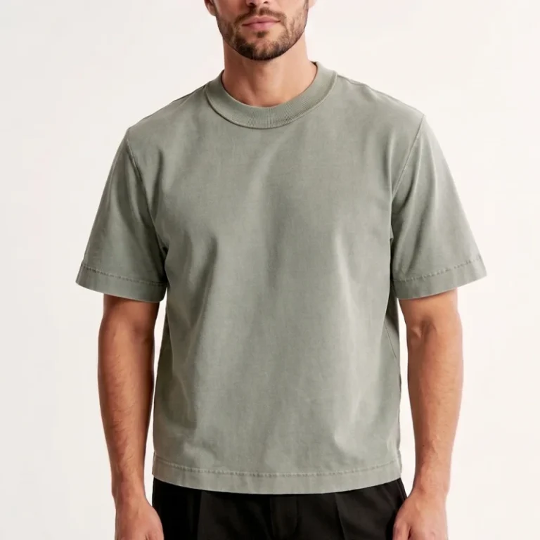 Custom-OEM-Logo-Graphic-Blank-Ribbed-Crew-Neck-Oversized-100-Cotton-Heavyweight-Street-Wear-Cotton-Tee-1
