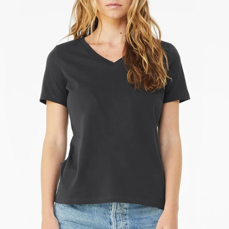 Custom-Organic-Cotton-Blank-T-shirt-Anti-pilling-Womens-T-Shirt-Basic-Woman-V-neck-Tshirt