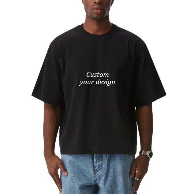Custom-Oversized-Crop-Boxy-Fit-Cotton-O-neck-Plus-Size-T-Shirt-Printing-Short-Sleeve-Manufacturer-Jersey-Mens-T-shirt