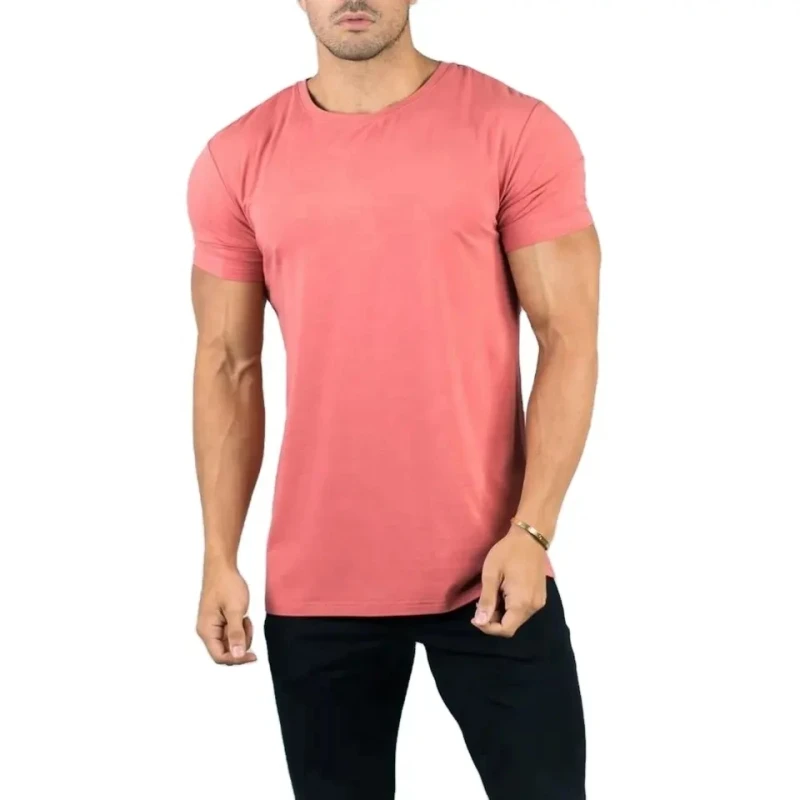 Custom-Plain-Fashion-Polyester-Polyester-T-Shirt-for-Men