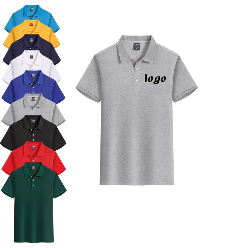 Custom-Polo-T-Shirts-Unisex-Plain-100-Cotton-Short-Sleeve-T-Shirts-Mens-Polo-Shirt-Blank