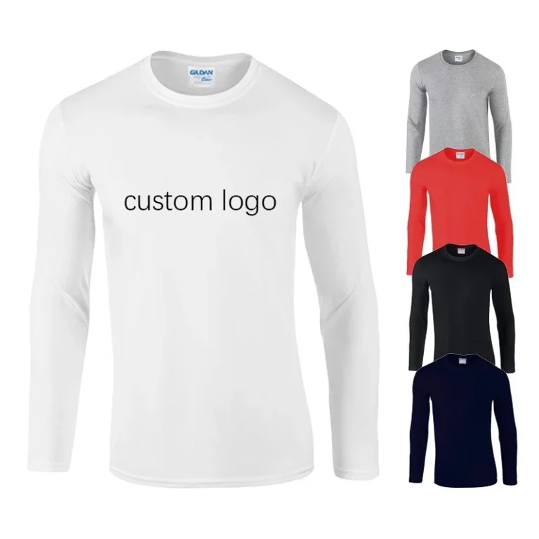 Custom-Print-Basic-Plain-Blank-Pink-White-Simple-Unisex-Mens-Women-Full-Arm-Hand-Long-Sleeve-T-Shirt-for-Men