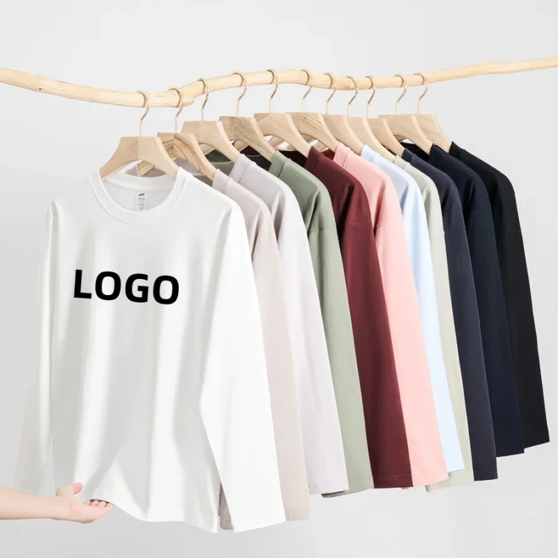 Custom-Print-Long-Sleeve-Unisex-T-Shirt-100-Cotton-Puff-Printing-Solid-Pattern-Knitted-Breathable-Eco-Friendly