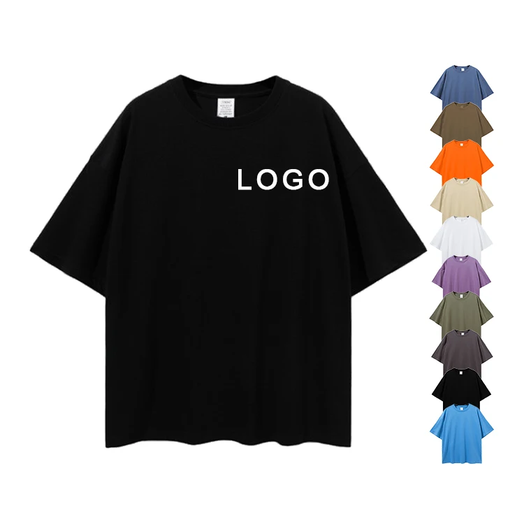 Custom-Print-T-shirt-Mens-Tee-Shirt-Thick-100-Cotton-T-Shirts-Heavyweight-Plain-Oversized-T-shirt-for-Men