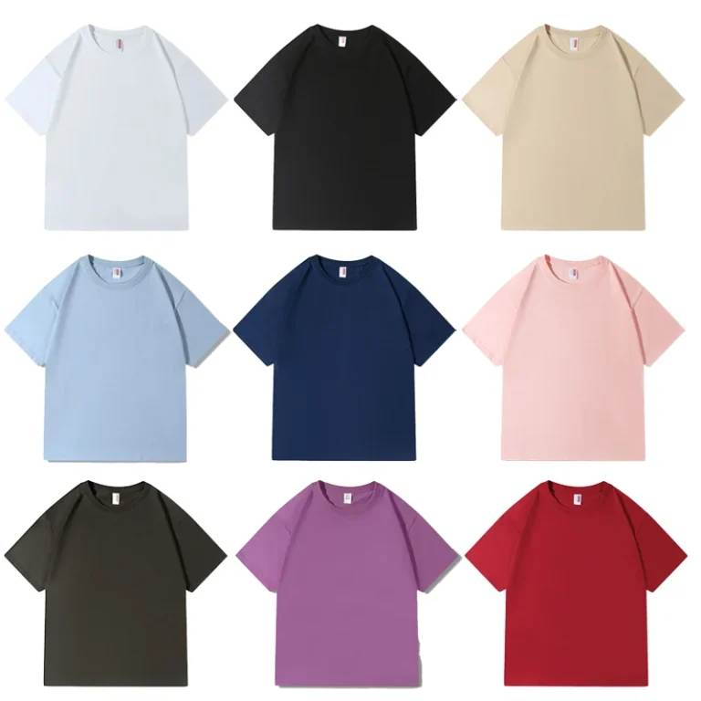 Custom-Printed-Logo-High-Quality-Comfortable-T-shirt-Plain-Black-White-Casual-T-shirt-for-Men