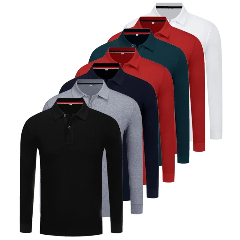 Custom-Printed-Logo-Mens-Long-Sleeve-Polo-Shirts-Knitted-Work-Uniform-Cotton-Golf-Polo-T-Shirt-with-Embroidered-Logo