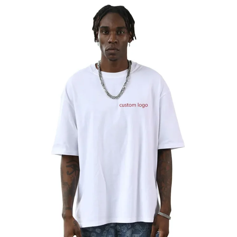 Custom-Printed-Logo-Oversize-Mens-T-shirt-Solid-Color-100-Cotton-T-shirt