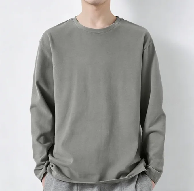 Custom-Printed-Long-Sleeve-Shirt-Heavyweight-Pure-Cotton-Casual-Long-Sleeve-Top-for-Men-and-Women-Unisex