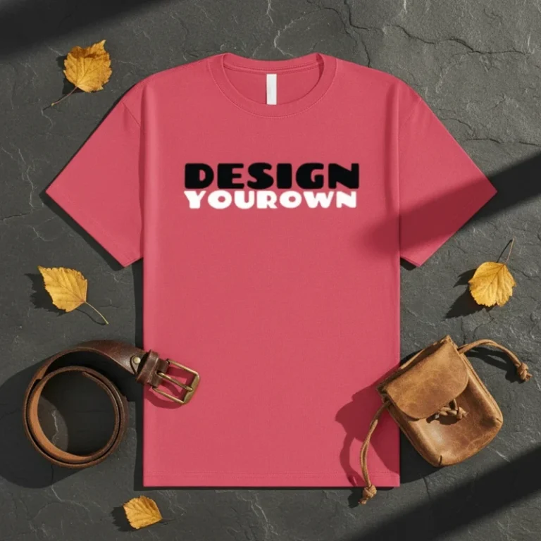 Custom-Printed-Mens-T-Shirts-50-Cotton-50-Polyester-180g-Jersey-Fabric-Regular-Fit-Short-Sleeve-O-Neck-Digital-Logo-Pattern