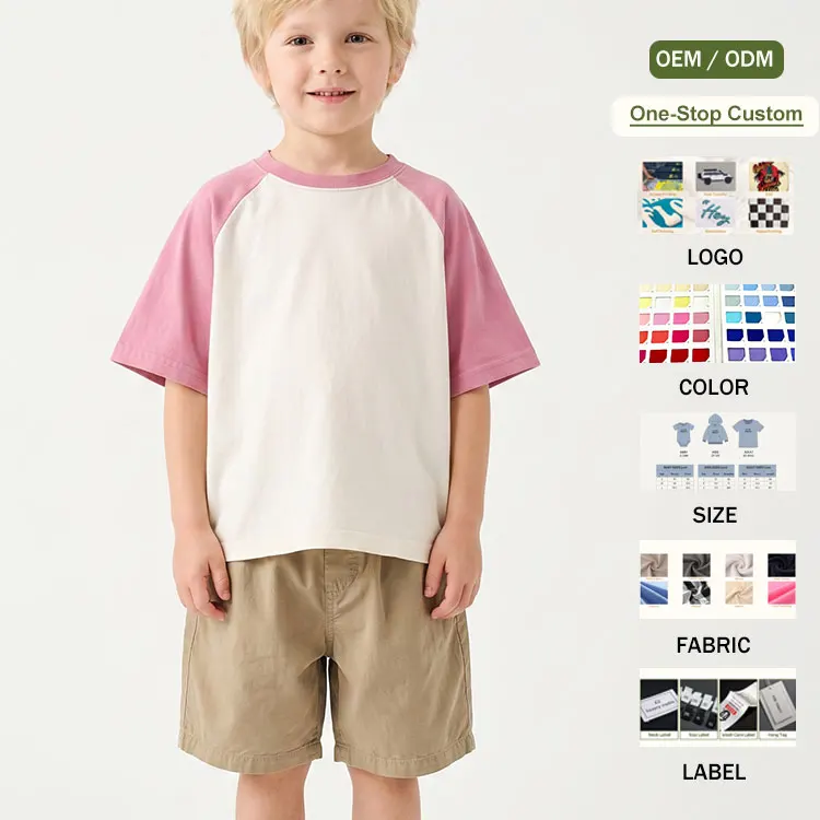 Custom-Printed-Toddler-Baby-Boys-Girls-Boxy-Fit-Raglan-Short-Sleeve-Tee-Retro-100-Cotton-Kids-Clothing-Oversized-Blank-T-shirt