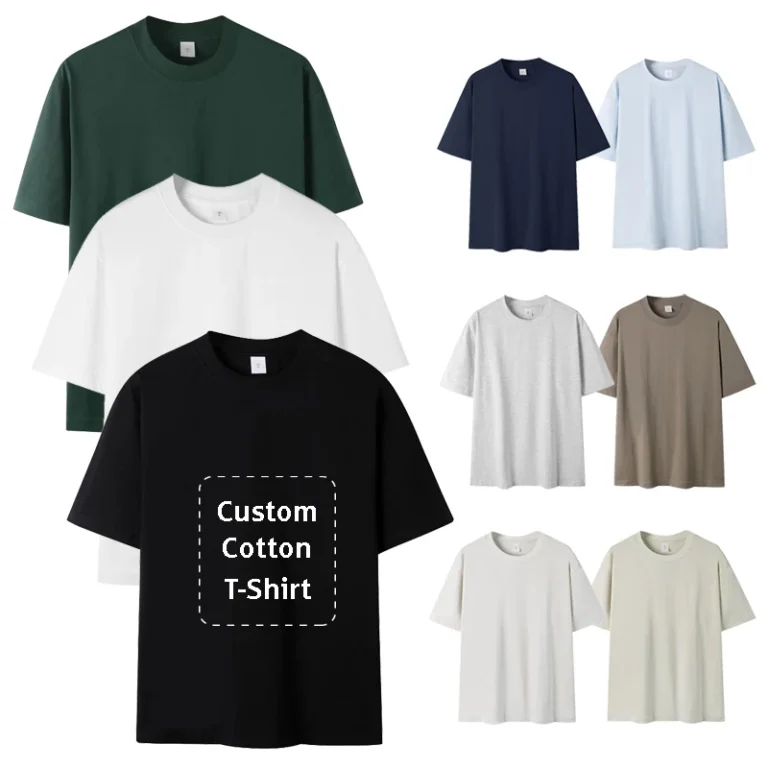 Custom-Printing-230-GSM-100-Cotton-Mens-T-Shirt-Oversized-Drop-Shoulder-Quick-Dry-Breathable-Unisex-Blank-Plain-Tee-Shirts-1