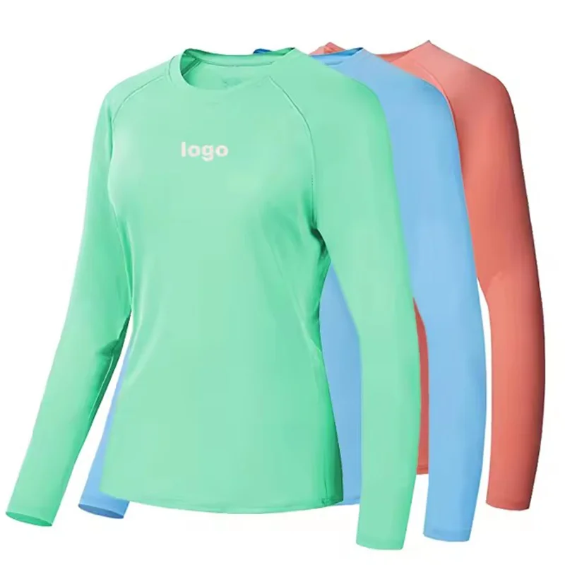 Custom-Printing-Women-Quick-Dry-UPF-50-Waterproof-UV-Sun-Protection-Long-Sleeve-Fishing-Hiking-T-Shirt