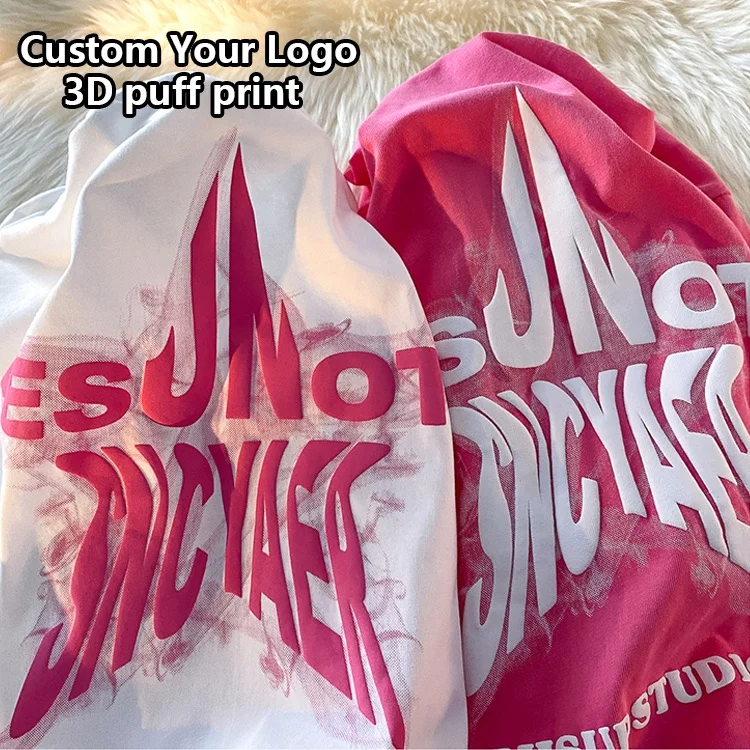 Custom-Puff-Print-T-Shirt-100-Cotton-Unisex-Heavyweight-3D-Foam-Mens-Graphic-Oversized-Puff-Printing-Drop-Shoulder-Tshirt