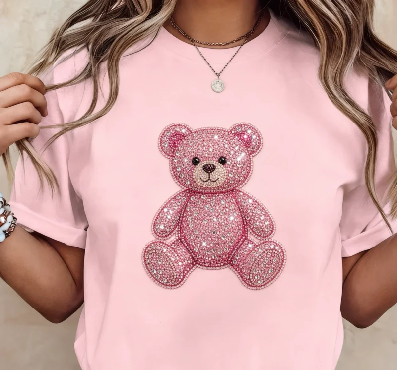 Custom-Rhinestone-T-shirts-Slim-Fit-Blank-T-shirts-Summer-Short-sleeved-Shirts-Street-Style-Womens-T-shirts
