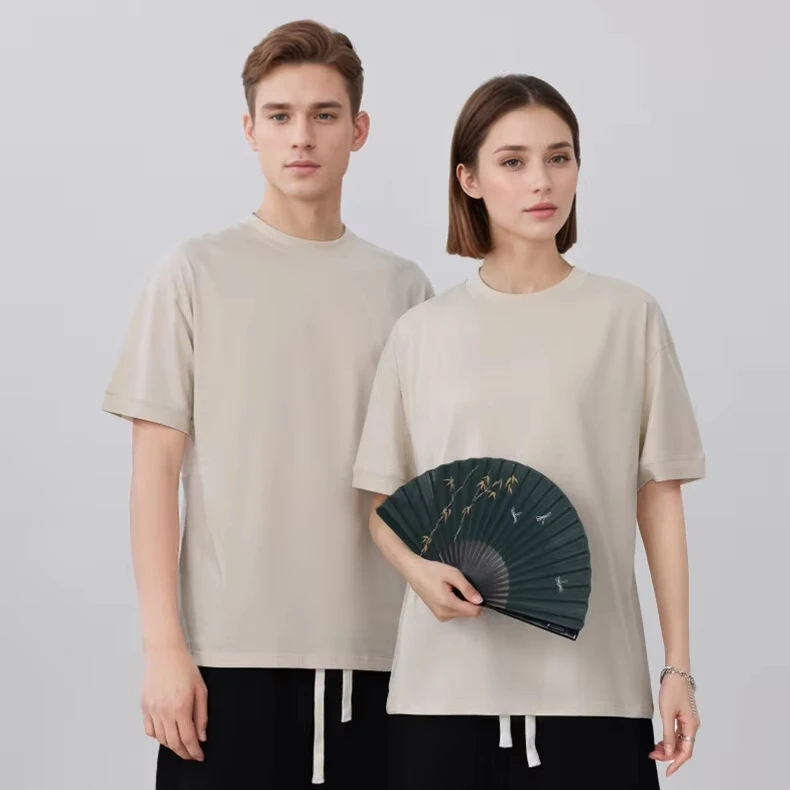 Custom-Screen-Print-Heavyweight-Organic-Cotton-t-Shirts-High-Quality-Blank-Mens-T-Shirt-Mens-Solid-Color-Knitted-T-shirt