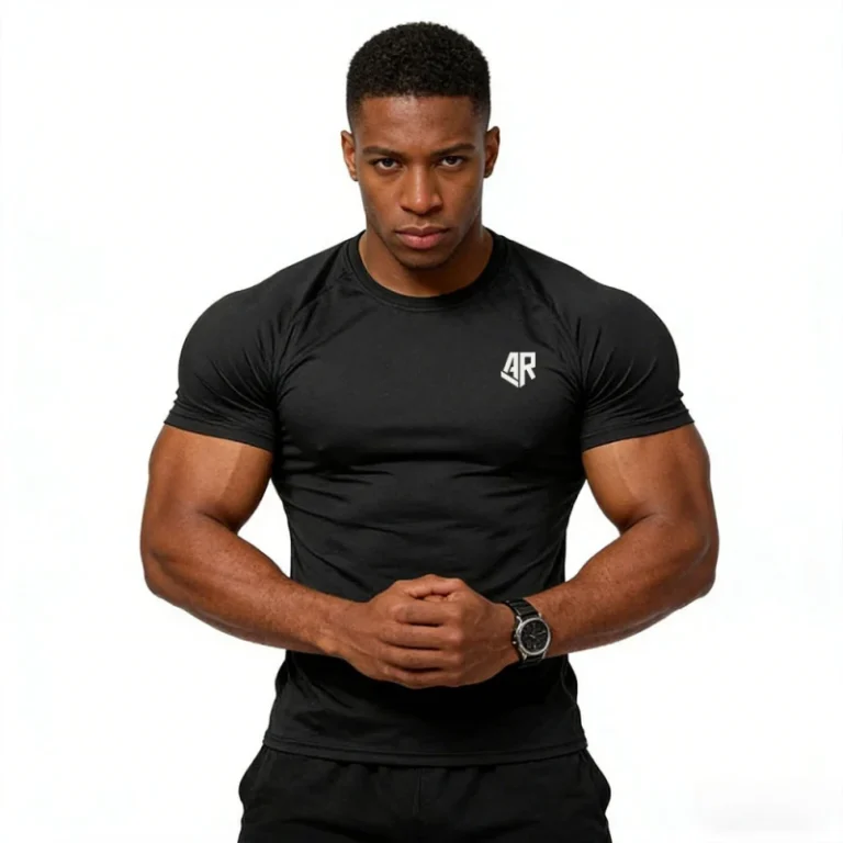 Custom-Screen-Print-Muscle-Fit-Gym-T-shirt-Men-Quick-Dry-Bodybuilding-Compression-Tee-High-Stretch-Athletic-Workout-Sport-Top