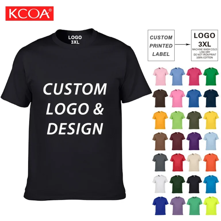 Custom-Screen-Printing-Short-Round-Neck-Tshirt-Blank-100-Cotton-Plain-T-Shirt-For-Men