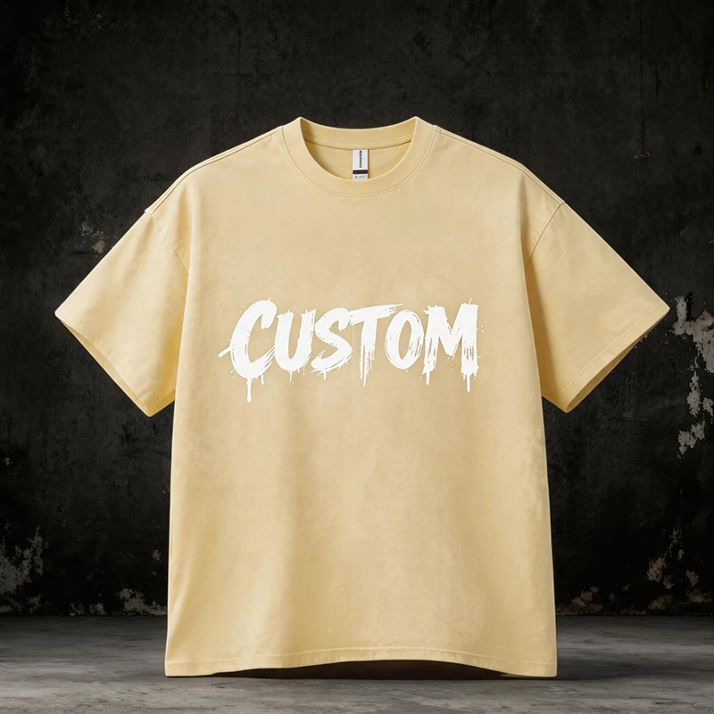 Custom-Short-Sleeve-220-Gsm-Cotton-Cropped-Men-Graphic-Shirts-Oversized-Screen-Plain-Printing-DTG-Oversize-MOQ-1-T-Shirt